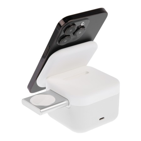 Wireless charger 3 in 1 H31, 15 W, backlight, Type-C, white-4