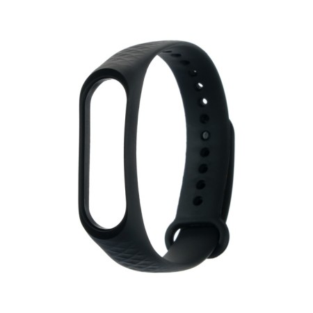 Mi Band 3/4 Luazon fitness bracelet strap, ribbed, black