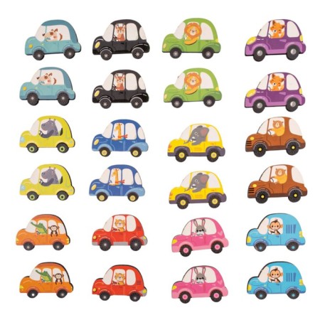Game table memo "cars" Far Far Land Wood (24 chips in a box)-2