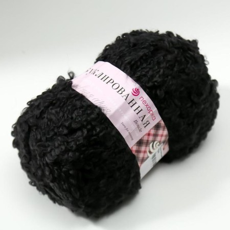 Yarn "Bookplayed" 30% moher, 20% wool, 50% acrylic 220m/200g (02-black)-1