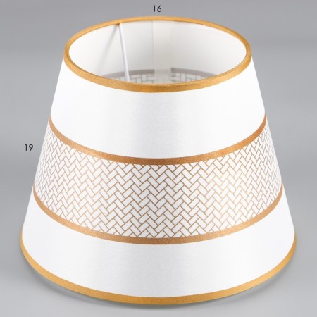 Lampshade e27 white-gold 25x25x19 cm-3