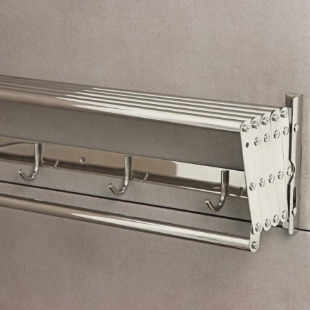 The shelf is sliding with the holder of towels, 4 hooks 14.5 × 12 (35) × 58.5 cm-2