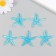 Decor for creativity Plastic "Blue Sea Star" mica 4x4 cm
