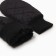 Women's mittens minku, black color, 24 cm