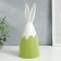 Souvenir Ceramics "Bunny in the shell" Green phlock 22.2x8.7x8.7 cm