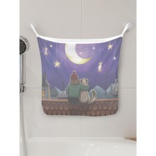 Organizer in a bathtub on the suction cups “Friends forever”, for storing toys and trifles, size 33x39 cm