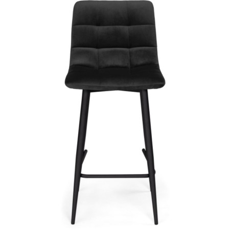 Hilly stool for metal/velor, black/black 43x42x93 cm-1