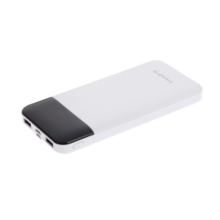 Maimi Mi3 external battery, 10,000 mAh, 2 USB, microUSB, type-C, display, 2.1 A, white-1