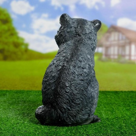 Garden figure "Raccoon with fish" 20x23x36cm-2