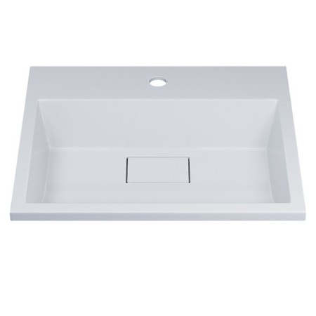 Snow -out sink Uperwood Barsa, 50 cm, rectangular, white-3