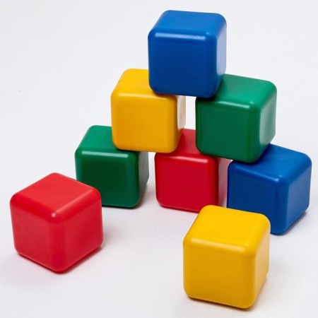 Set of colored cubes, 8 pieces, 12 x 12 cm-4