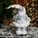 Santa Claus "with a Christmas tree and with a staff with a bow" 33 cm, silver