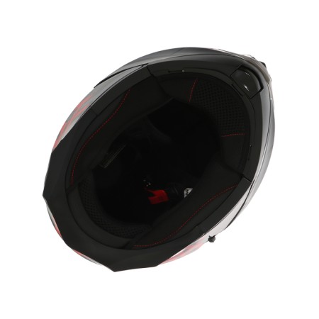 Modular helmet with two visors, size M (57-58), model-BLD-160E, black and red-11