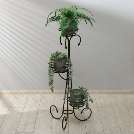 Flowers stand, floor, 3 pots, d = 13 cm, bronze, "marquis"-2