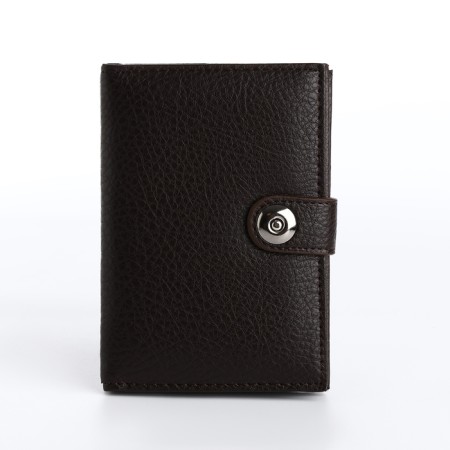 Cover for car documents and passports for magnet, brown color