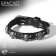 Bracelet Skin "Hardcore" skull pirates, black color in silver