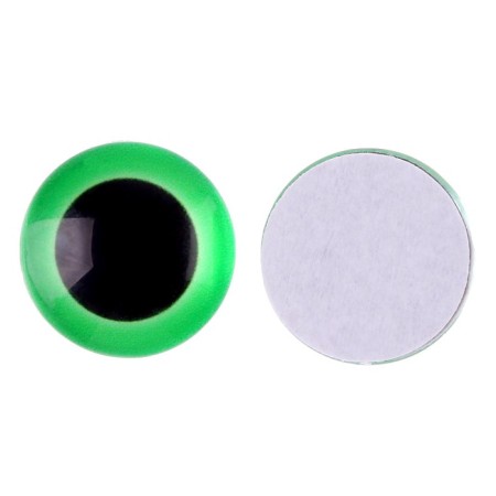 Elose -based eyes, set of 10 pcs., Size 1 pc. - 18 mm, green color