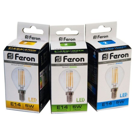 LED LED Feron, E14, 5 W, 230 V, white warm light-3