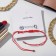 Bracelet-reinforcing "Red thread" YOUR DAILY LIFE Busin Shambhala, white color with silver, 7 cm