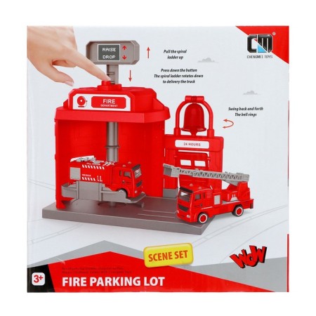 Parking "Firefight", with a rise, the machine drops off the button, the bell calls, mix-16