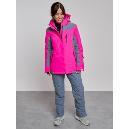 Ski costume female winter, size 50, pink color-6