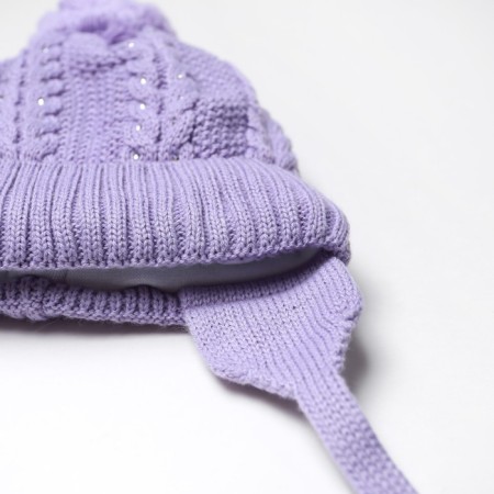 Hat for girls, lilac color, size 44-46-1
