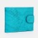 Women's wallet on the button, turquoise color