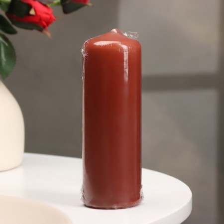 Candle - cylinder, 4 × 12 cm, 15 hours, chestnut-2