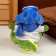 Soft toy "Dragon", in a sweater with a snowflake, 17 cm, green color