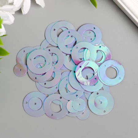 Sequins "circle in the ring" Lilac set 30 g d = 2 cm-2
