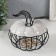 Casket Metal, ceramics "Pumpkin with a leaf" White with black 14x14x13 cm