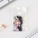 Key keychain wooden anime "black and white"