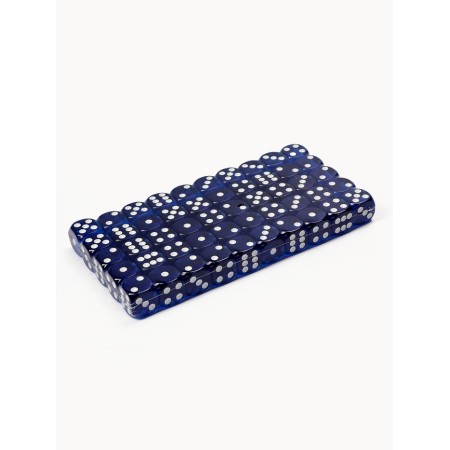 Playing bones, 1.6 x 1.6 cm, set 50 pcs, blue-1