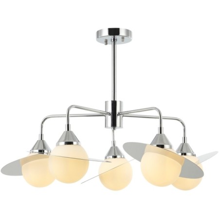 Saturn 5xg9 LED 5W chandelier, size 75x75x47.5-64 cm, chromium color