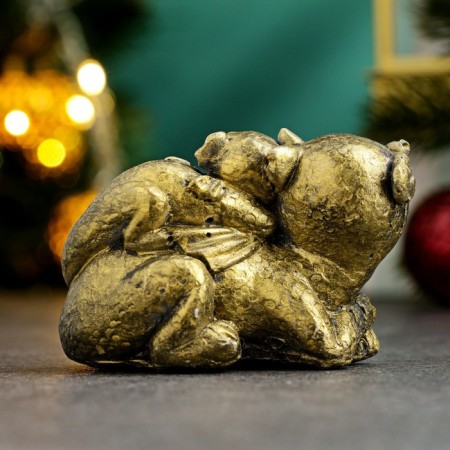 Figure "Mom and Dragon" Elevated gold, 8x6x5cm-2
