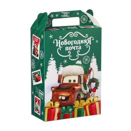 Folding box, New Year's "New Year's Post", 20 x 33 x 10 cm, cars-2