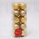 Christmas tree toys, New Year's balls, plastic, D-4 cm set, 20 pcs "Disport" gold