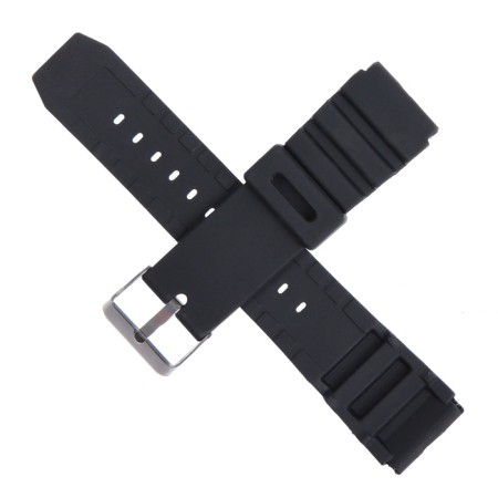 Watch strap, 22 mm G-shock, silicone, L-22 cm, black