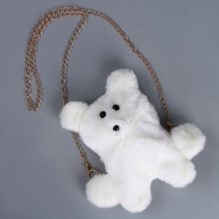 Plush "Bear" bag, white color-1
