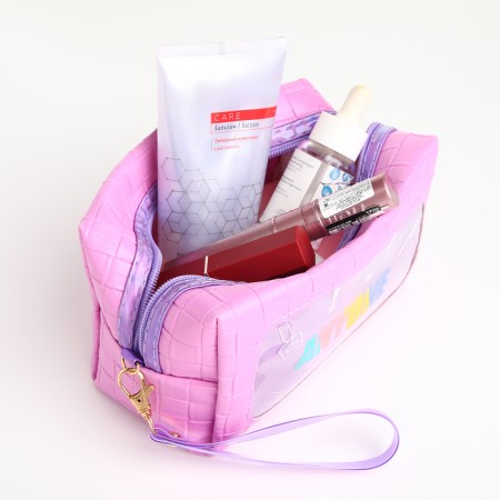 Lightning cosmetic bag, lilac color-4