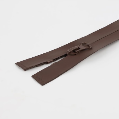 Lightning “Spiral”, No. 7, detachable, waterproof, automatic lock, 60 cm, brown color-1