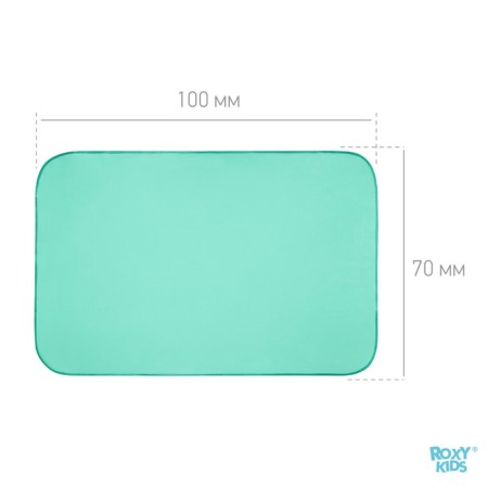 Substick oilcloth 70x100 cm, with holdings-holders, PVC coating, turquoise color-3