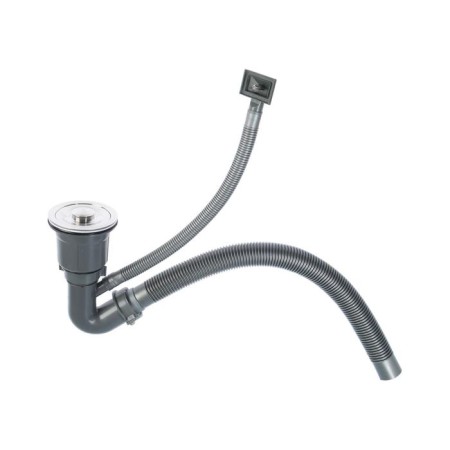 Kitchen sink Gerhans K34444, Sredal, 440 x 440 x 220 mm, thickness 1.0 mm, with siphone-4