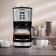 Coffee machine KitFort KT-727, Capilular, 900 watts, 1.5 l, silver-black