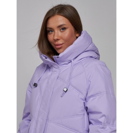 Coat insulated winter female, size 42, purple color-18