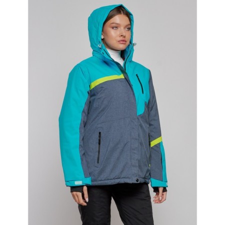 Ski jacket female winter, size 60, blue color-7