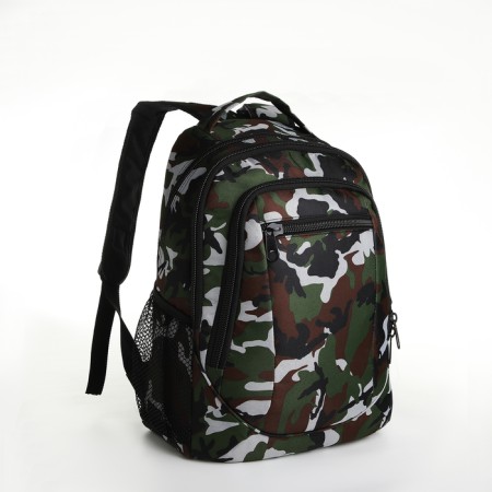 School backpack, “saxi”, 2 lightning departments, 2 outer pockets, 2 side pockets, black/black color