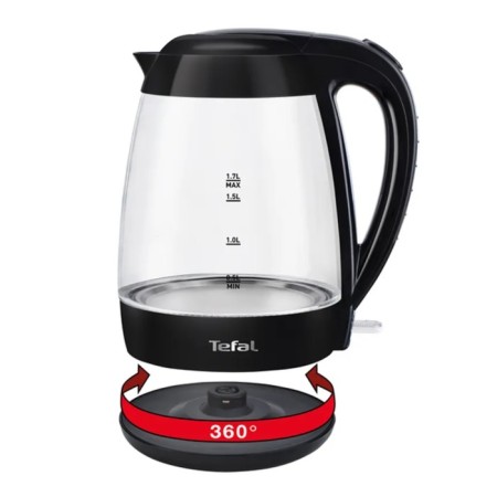 Electric kettle Tefal KO450832, glass, 1.7 l, 2400 watts, black-2