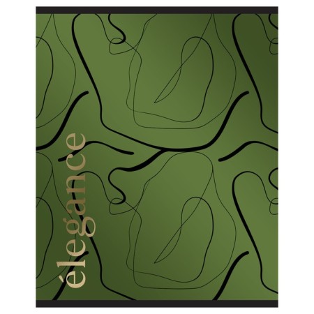 Notebook of 48 sheets in the Elegance cage, cover coated cardboard, metallized panton, foil embossing, offset unit, mix-3