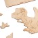 Set for creativity. Wood painting "Dinosaurus"